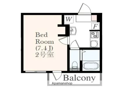 アザーレ・シド海老名(1K/2階)の間取り写真