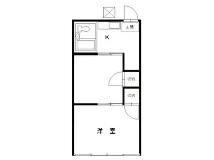 クロノス秦野南(2K/2階)の間取り写真