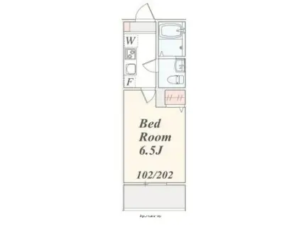 アザーレ・クオン海老名(1K/2階)の間取り写真