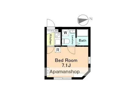 CHUMHANEDA(1K/3階)の間取り写真