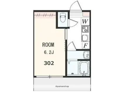 アザーレ・パッシオ中央林間(1K/3階)の間取り写真