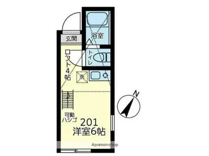 ユナイトANZENブラバス(ワンルーム/2階)の間取り写真