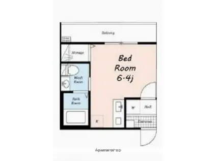 HALE石川町(ワンルーム/1階)の間取り写真