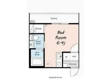 HALE石川町(ワンルーム/1階)の間取り写真