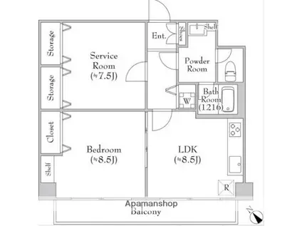 TRAVALORE淵野辺(1SLDK/3階)の間取り写真