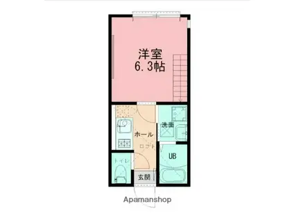 NOIR RESIDENCE KIKUNA(1K/2階)の間取り写真