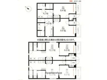 QUIET CRAB HAUSE MIX弘明寺(1K/3階)の間取り写真