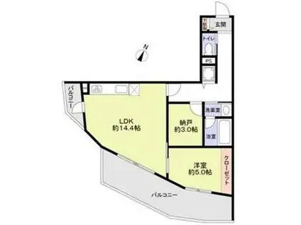 THE TAKASUNA KULTURCE(1SLDK/2階)の間取り写真