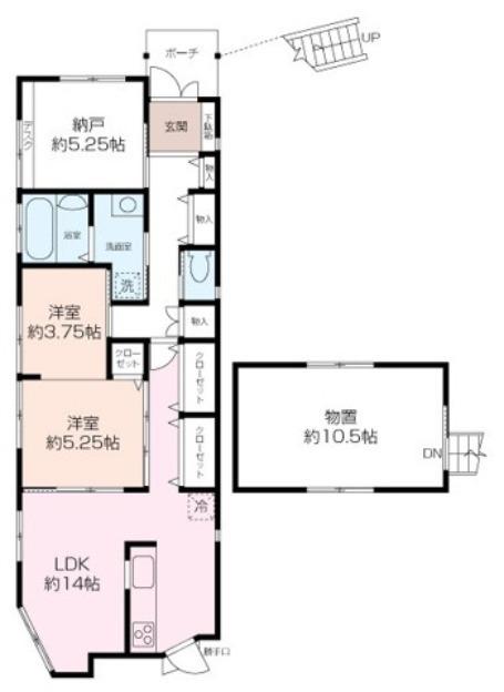 屏風浦テラスハウス(2SLDK)の間取り写真