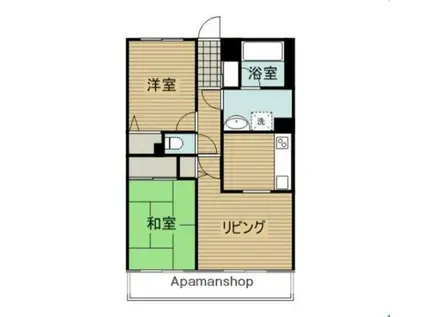 キャンベルハイツ綱島(2LDK/1階)の間取り写真