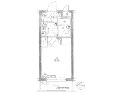 日神パレス三ツ沢公園(1K/1階)の間取り写真