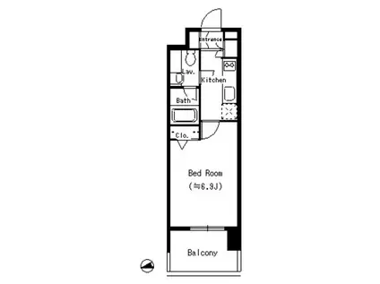 MFPRコート蒲田(ワンルーム/3階)の間取り写真