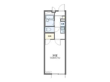 レオパレスマインリーベ(1K/1階)の間取り写真