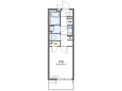 レオネクストポルト ボヌール(1K/3階)の間取り写真