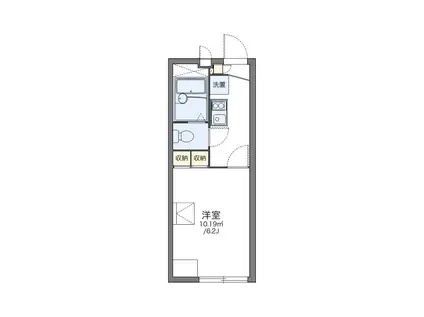 レオパレスすずらん(1K/2階)の間取り写真
