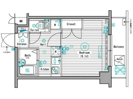 ガラ・ステージ田園調布(1K/3階)の間取り写真