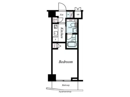 ザ・レジデンス・オブ・トーキョーTY16(1K/1階)の間取り写真