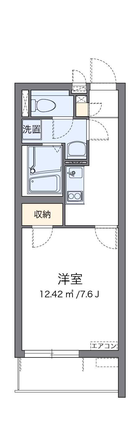 クレイノアウリィ仲六郷(1K/4階)の間取り写真