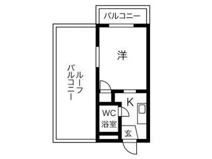 クリオ新子安弐番館(1K/4階)の間取り写真