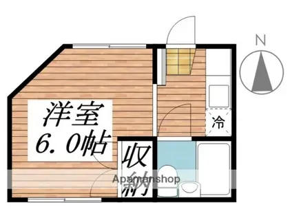 ホワイトハウス2(1K/3階)の間取り写真