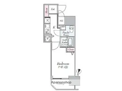 SHOKEN RESIDENCE 横浜阪東橋(1K/11階)の間取り写真