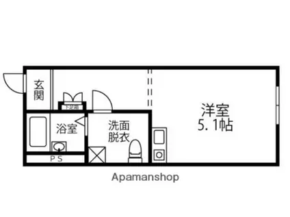 MIISA HOSHIKAWA(ワンルーム/2階)の間取り写真