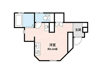 アウラ本郷台(ワンルーム/1階)の間取り写真