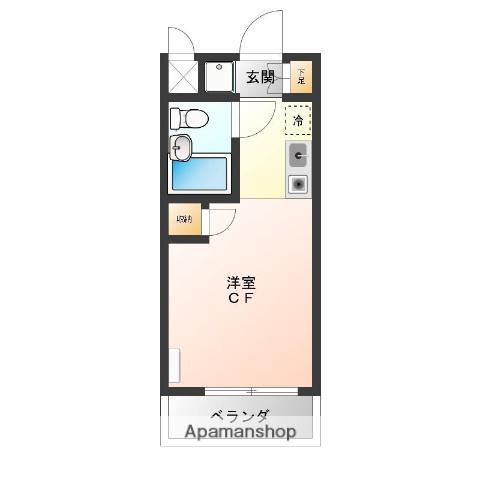 TOP・西寺尾(1K/5階)の間取り写真