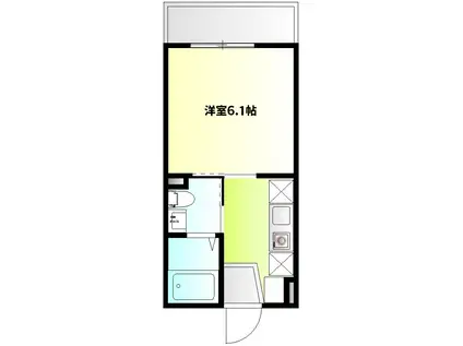 WITH PLACE上町(1K/2階)の間取り写真