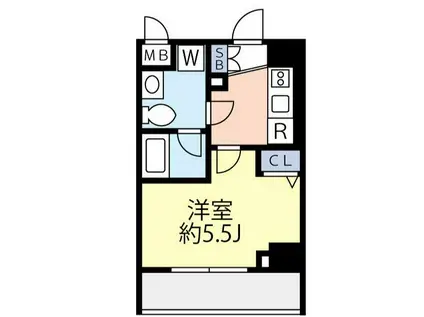 グランヴァン元住吉(1K/5階)の間取り写真