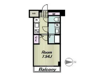 LOCS MUSASHINAKAHARA(1K/3階)の間取り写真