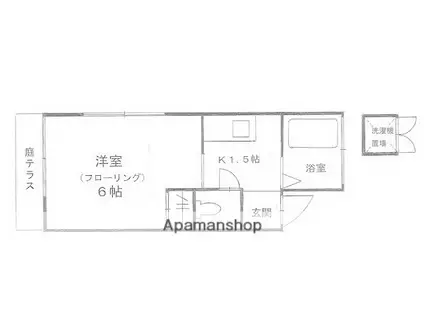 VILLA中原(1K/1階)の間取り写真