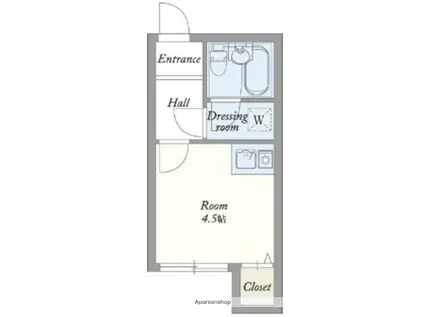 サンステージ蒔田A棟(ワンルーム/1階)の間取り写真