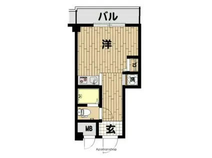 ライオンズマンション関内(ワンルーム/8階)の間取り写真