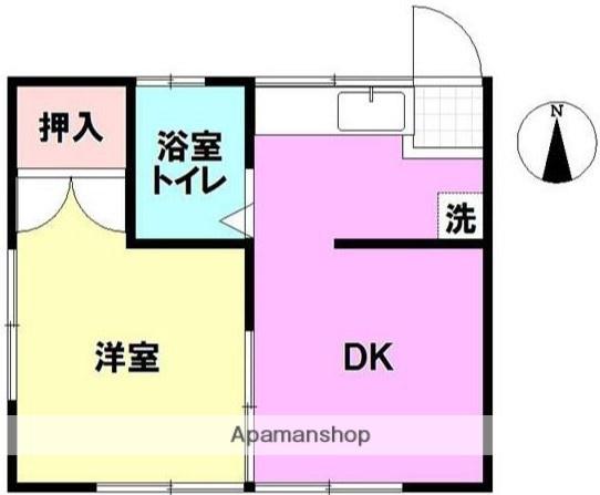 メゾン・ラメール(1DK/2階)の間取り写真