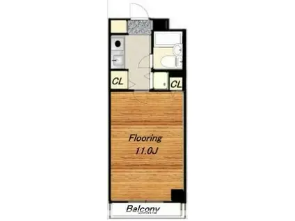 マンションテルミ(ワンルーム/4階)の間取り写真