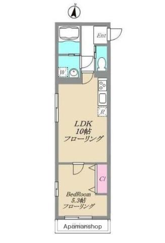 アムール渚(1LDK/1階)の間取り写真