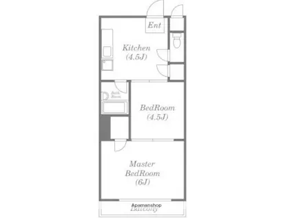 ヒルトップクラルテ(2K/1階)の間取り写真