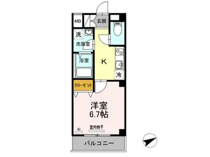 SUN RESIDENCE(1K/1階)の間取り写真