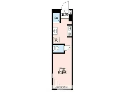 ソフィア上星川(ワンルーム/2階)の間取り写真