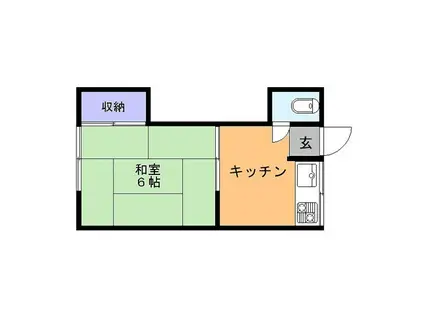 浦賀ハイツ(2DK/1階)の間取り写真