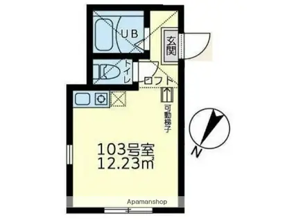 ユナイト六浦パーリーの杜(ワンルーム/2階)の間取り写真