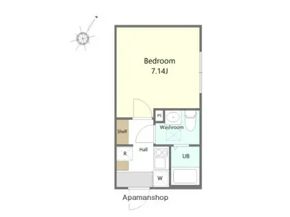 AGRANDE ODAKYU-SAGAMIHARAⅢ(1K/2階)の間取り写真