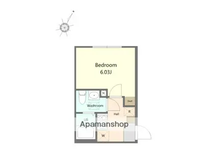 AGRANDE ODAKYU-SAGAMIHARAⅢ(1K/1階)の間取り写真