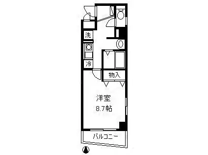 シンフォニーコート(1K/1階)の間取り写真