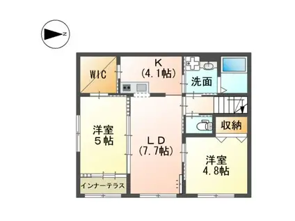 小田原市飯泉アパート工事(2LDK/2階)の間取り写真