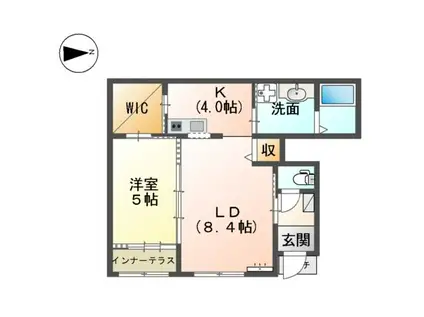 小田原市飯泉アパート工事(1LDK/1階)の間取り写真