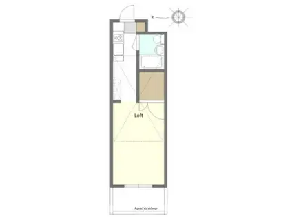 ヒューマンレジデンスⅢ(1K/2階)の間取り写真