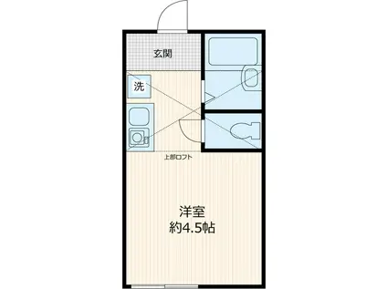 メゾン追浜(ワンルーム/2階)の間取り写真