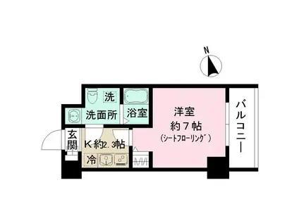 N-STAGE金沢文庫II(1K/2階)の間取り写真